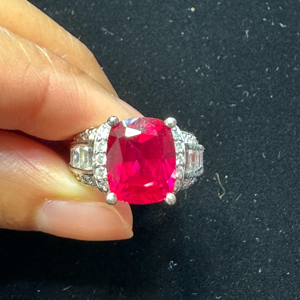 Ruby and CZ Ring